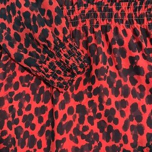 Sheer Sleeve Leopard Print Dress